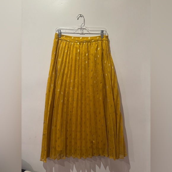 Endless Rose Mustard Yellow Pleated Maxi Skirt - Picture 1 of 3
